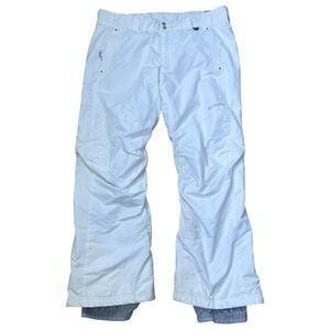 Columbia White Ski Snowboard Pants Womens XL Waterproof, Insulated, Adjustable